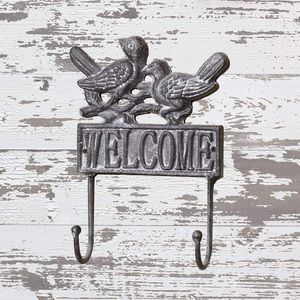 Iron Welcome Bird Wall hook